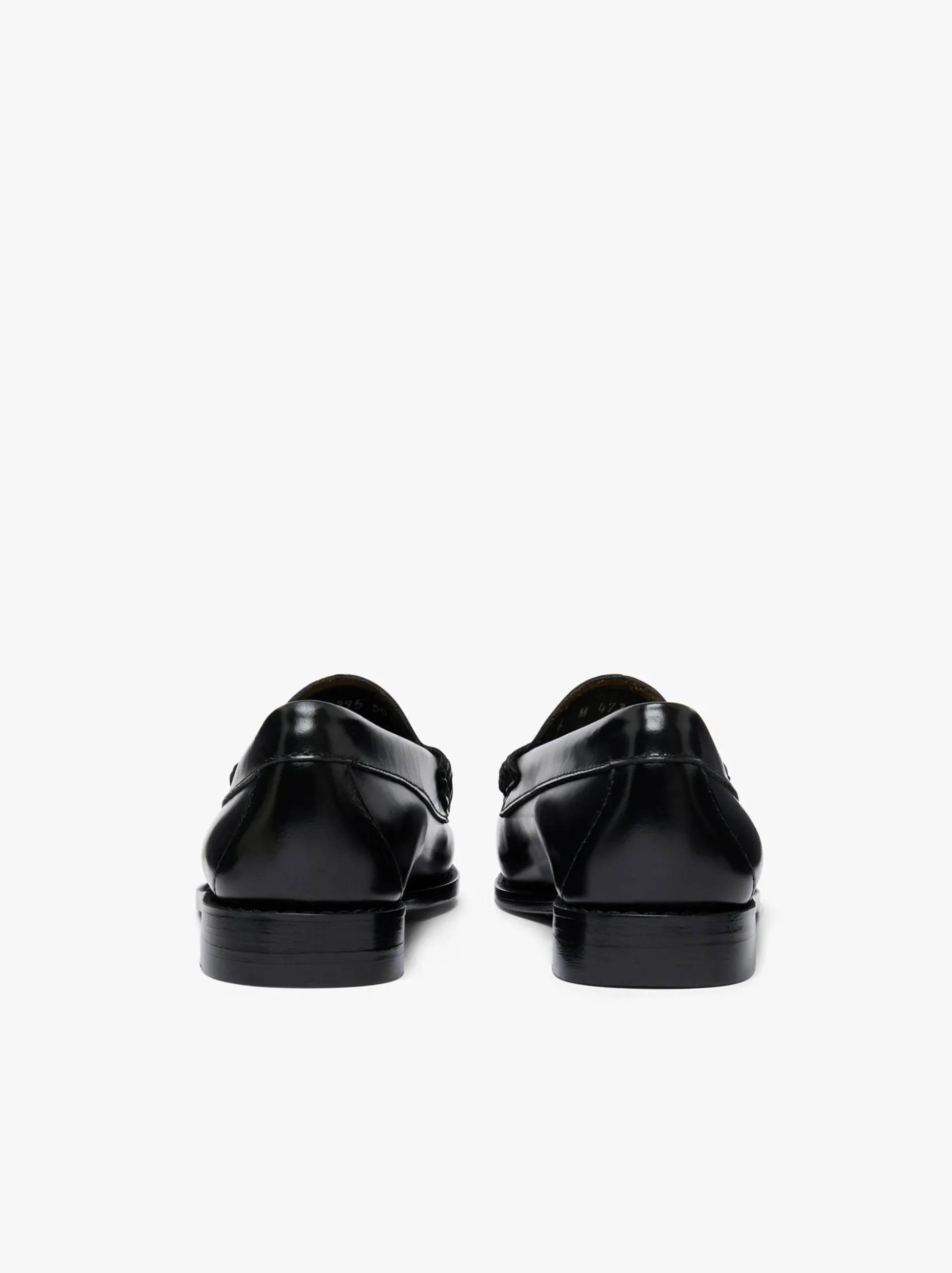 Hot G.H.BASS Weejuns Penny Weave Loafers Black Leather Black with White Check