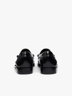 Best G.H.BASS Weejuns Penny Weave Loafers & White Leather Black