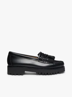 Sale G.H.BASS Weejuns 90s Esther Kiltie Tassel Loafers Leather Black