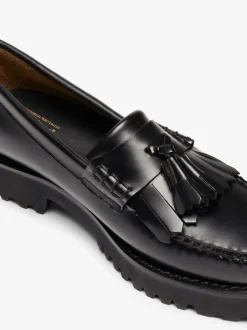 Sale G.H.BASS Weejuns 90s Esther Kiltie Tassel Loafers Leather Black