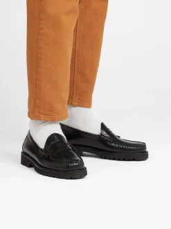 New G.H.BASS Weejuns 90s Larson Penny Loafers Leather Black