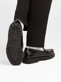 New G.H.BASS Weejuns 90s Larson Penny Loafers Leather Black