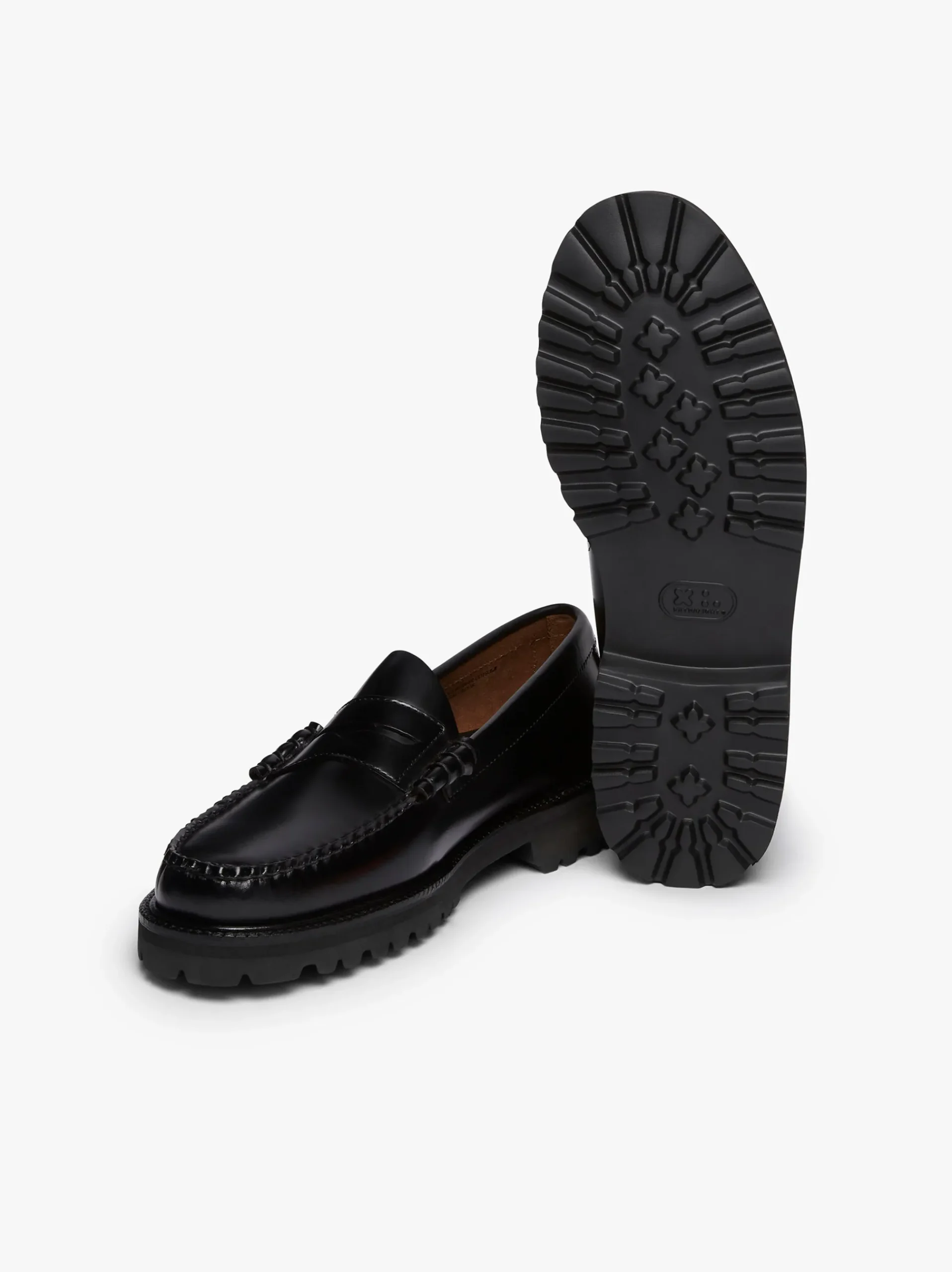 New G.H.BASS Weejuns 90s Larson Penny Loafers Leather Black