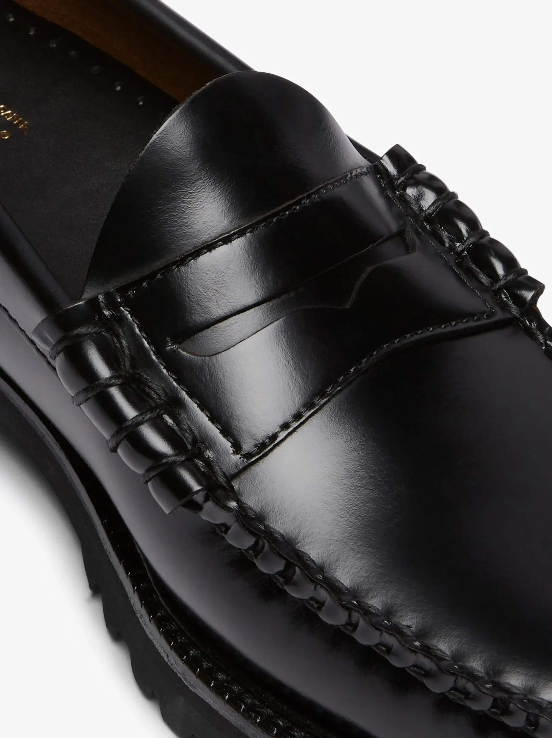 New G.H.BASS Weejuns 90s Larson Penny Loafers Leather Black
