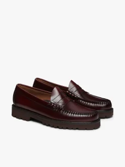 New G.H.BASS Weejuns 90s Larson Penny Loafers Leather Wine