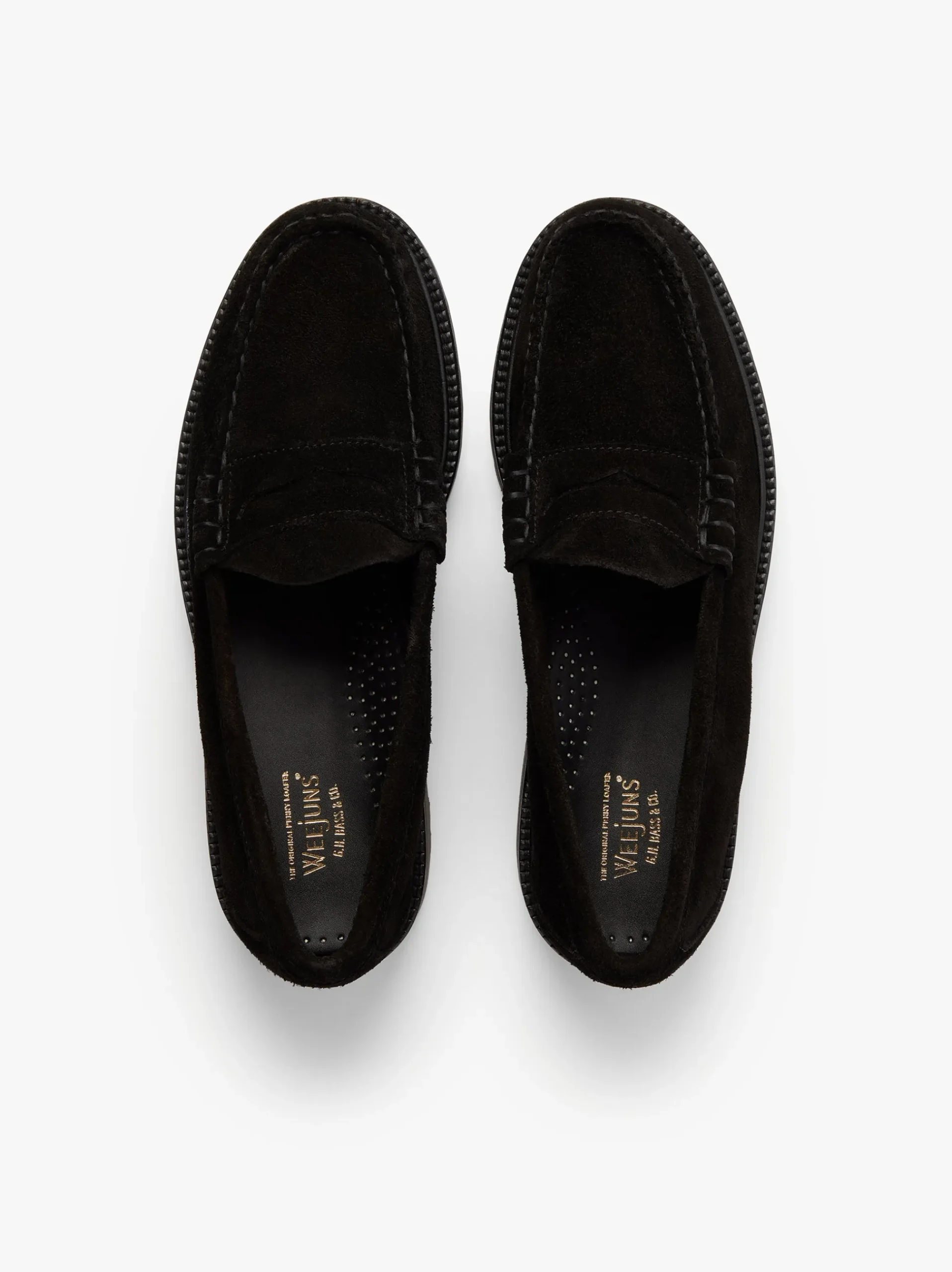 Discount G.H.BASS Weejuns 90s Larson Penny Loafers Suede Black