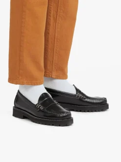 Clearance G.H.BASS Weejuns 90s Larson Penny Loafers Leather Black
