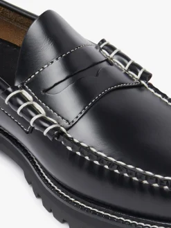Clearance G.H.BASS Weejuns 90s Larson Penny Loafers Leather Black