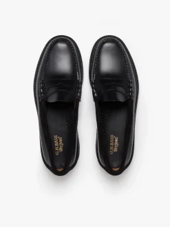 Discount G.H.BASS Weejuns 90's Larson Penny Loafers Black Leather & Suede