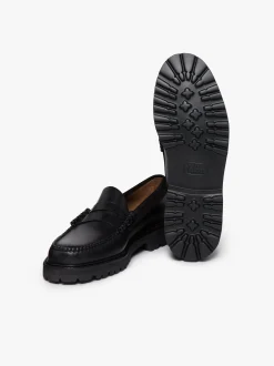 Discount G.H.BASS Weejuns 90's Larson Penny Loafers Black Leather & Suede