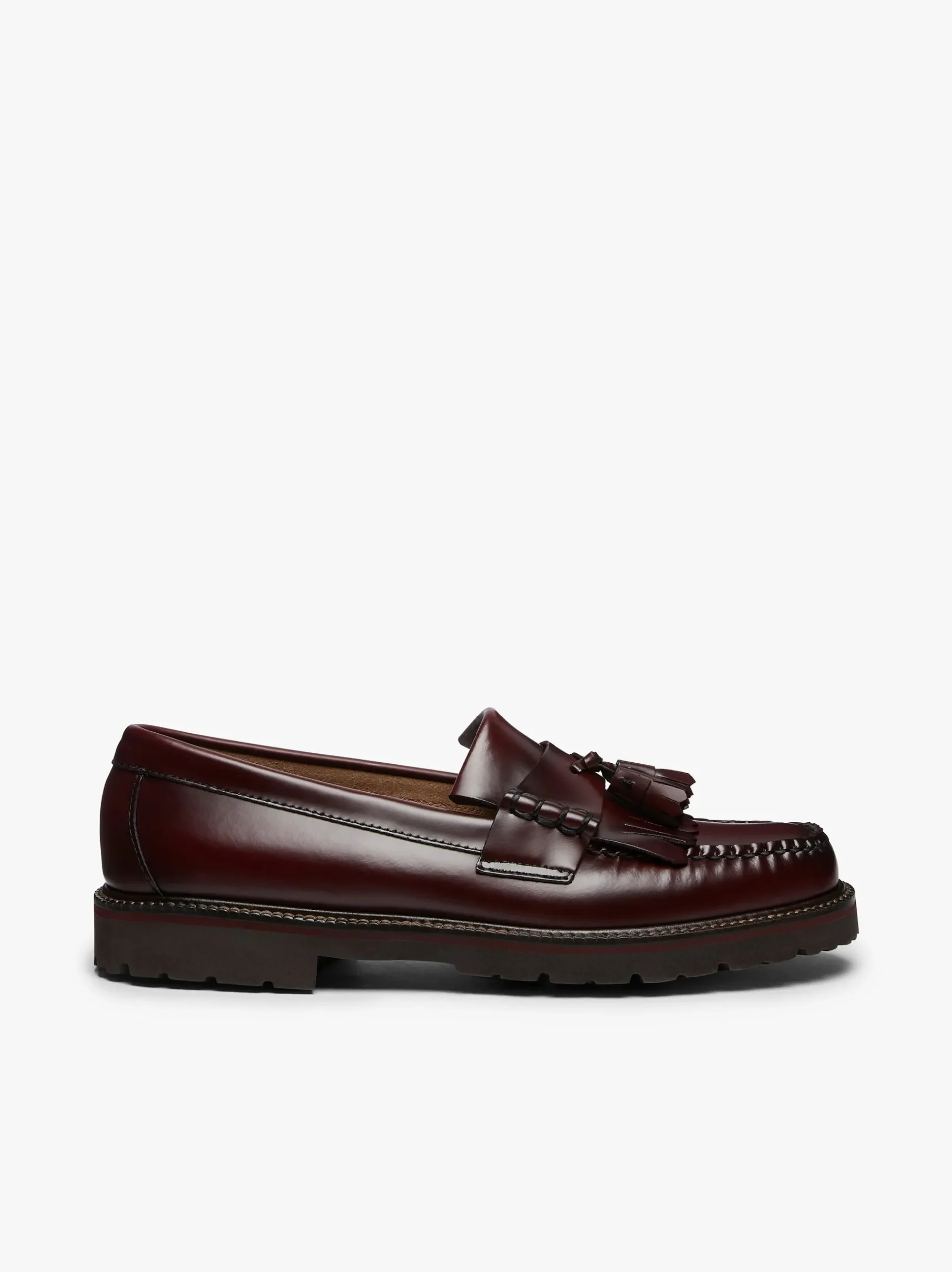 New G.H.BASS Weejuns 90s Layton II Kiltie Loafers Leather Wine