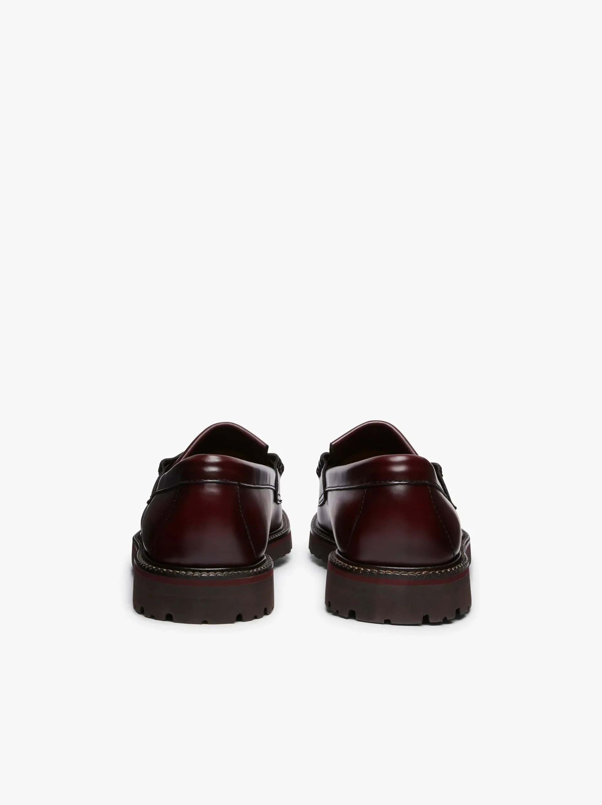 New G.H.BASS Weejuns 90s Layton II Kiltie Loafers Leather Wine