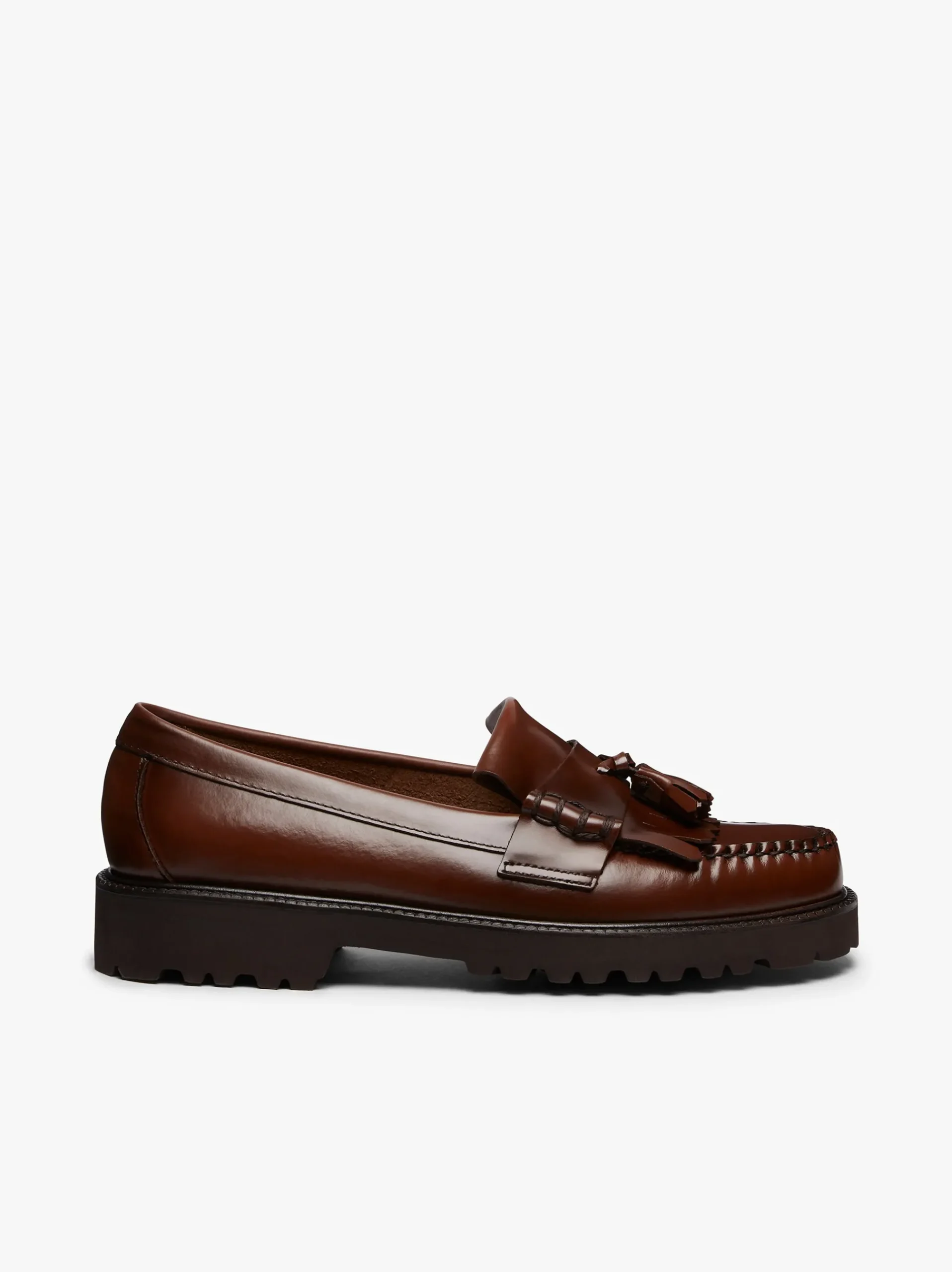 Discount G.H.BASS Weejuns 90s Layton II Kiltie Loafers Leather Brown