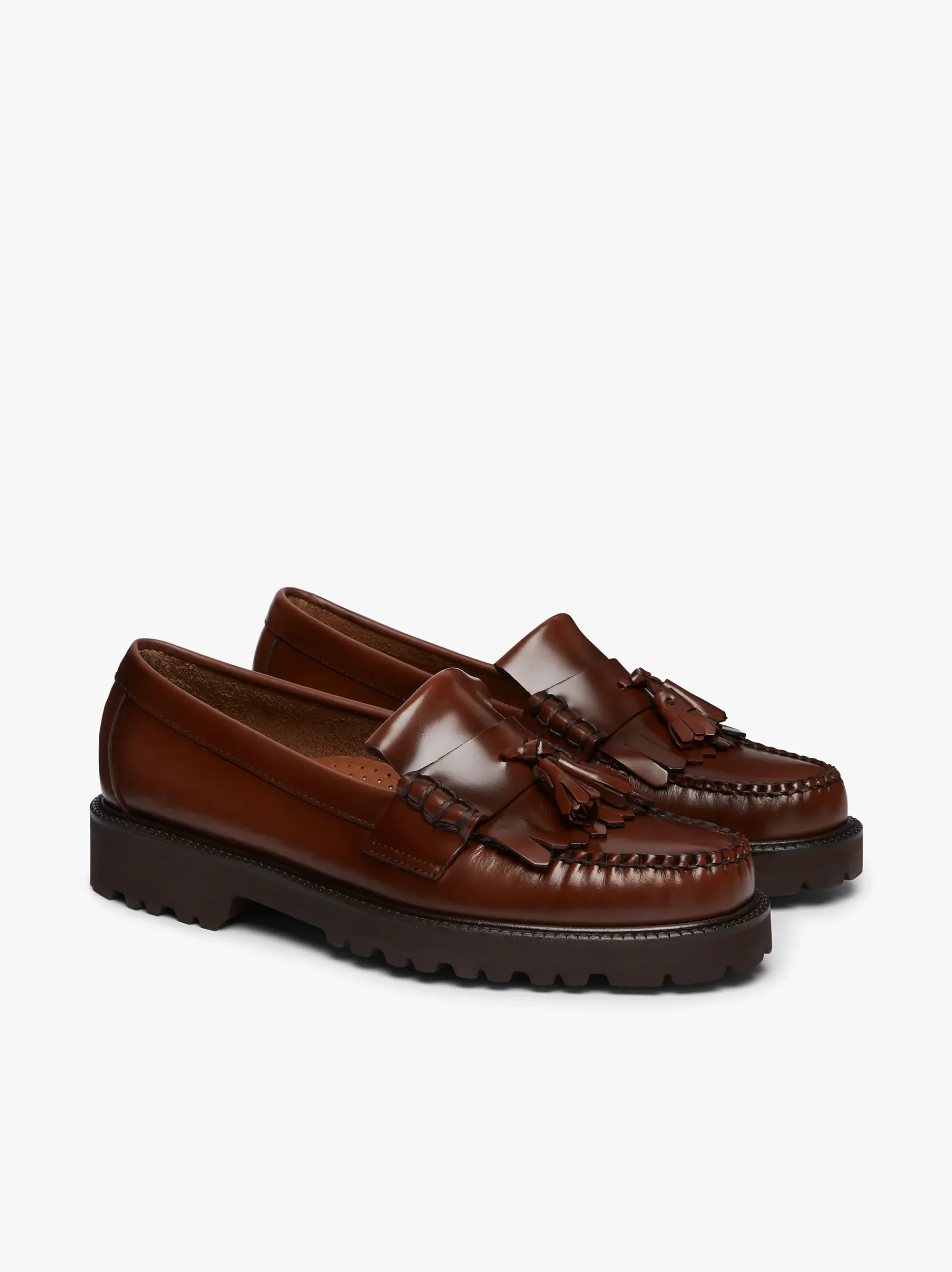 Discount G.H.BASS Weejuns 90s Layton II Kiltie Loafers Leather Brown