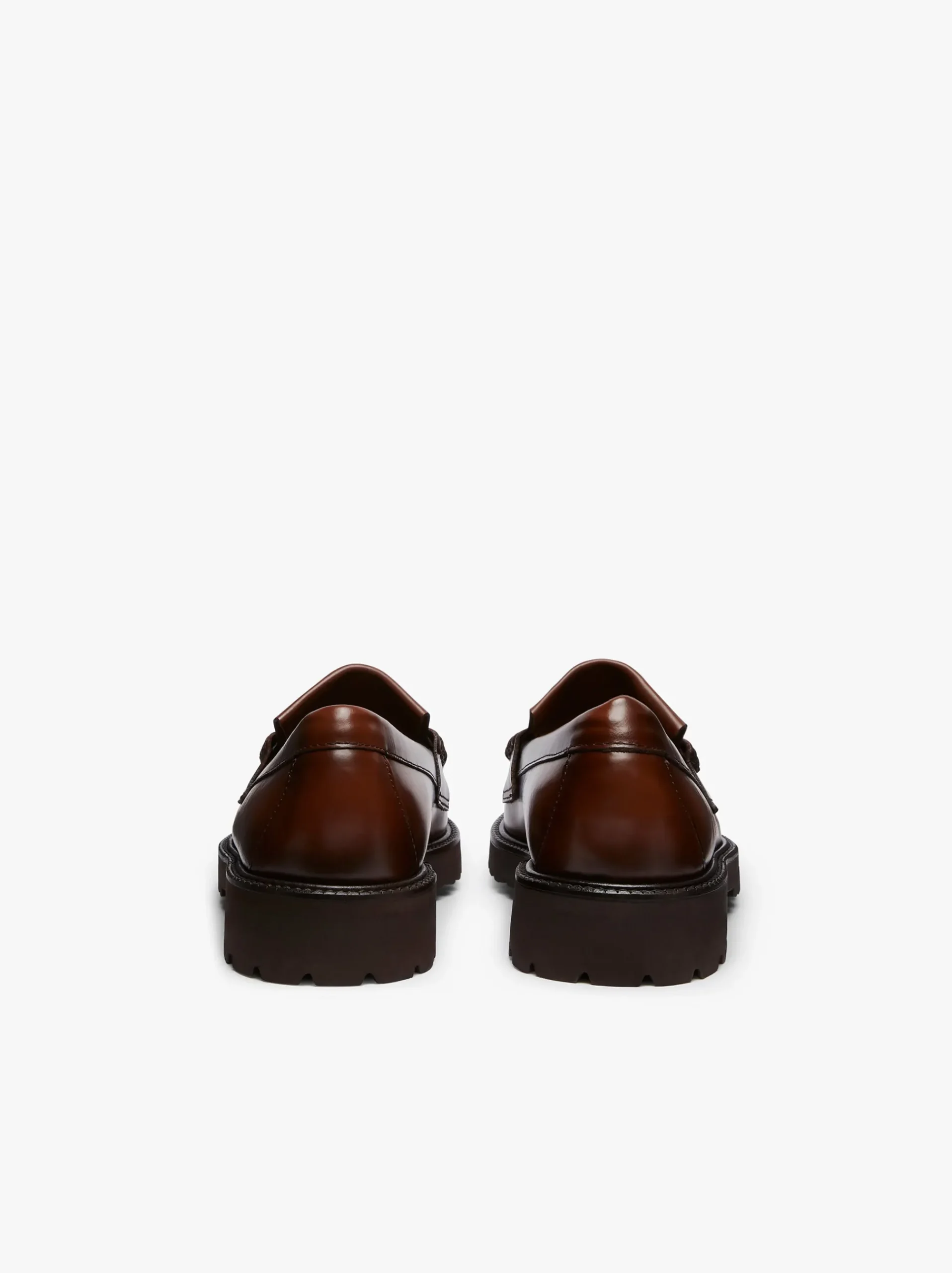 Discount G.H.BASS Weejuns 90s Layton II Kiltie Loafers Leather Brown
