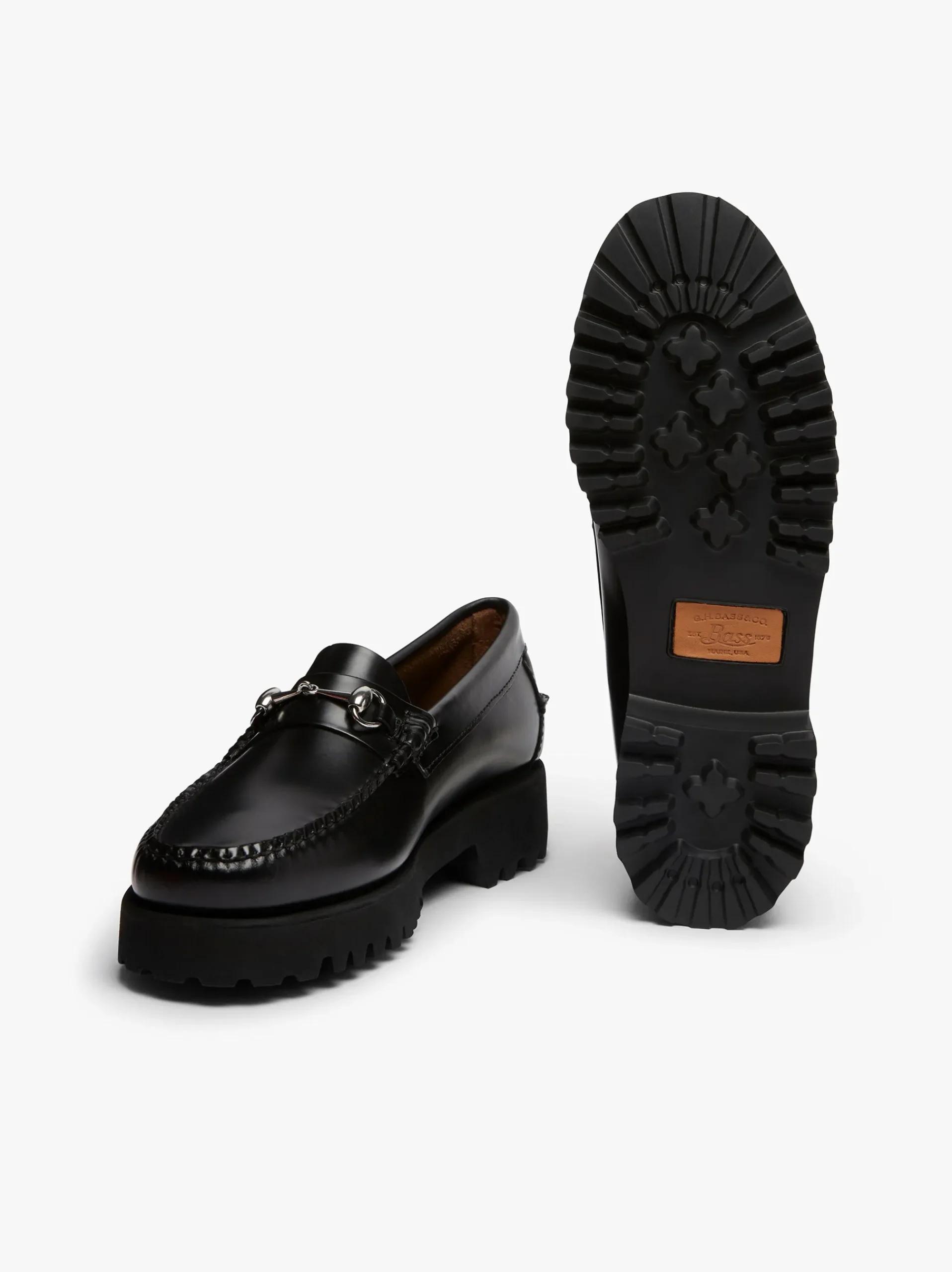 Outlet G.H.BASS Weejuns 90s Lianna Horsebit Loafers Leather Black
