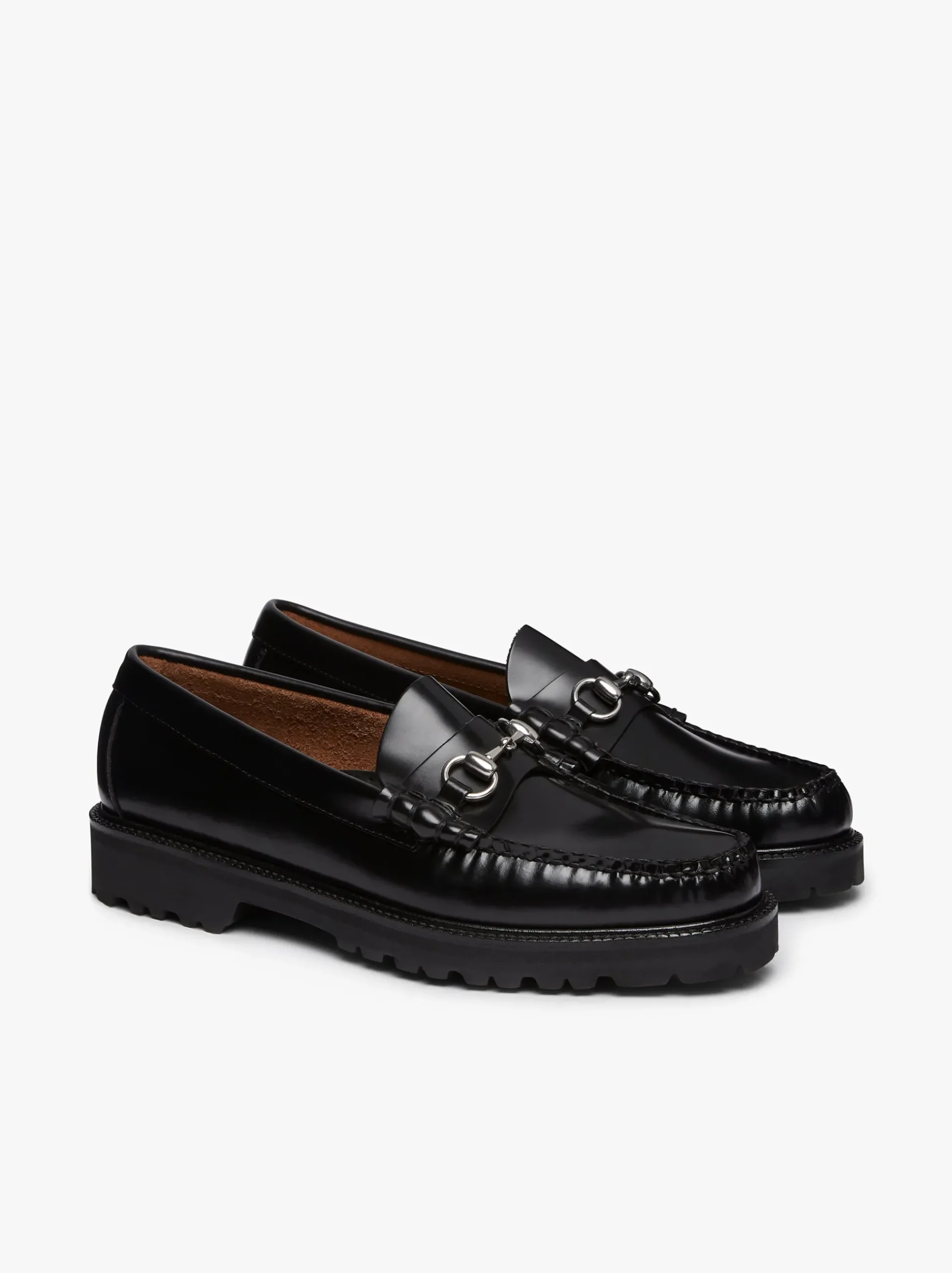 G.H.BASS Weejuns 90s Lincoln Horsebit Loafers Black Leather