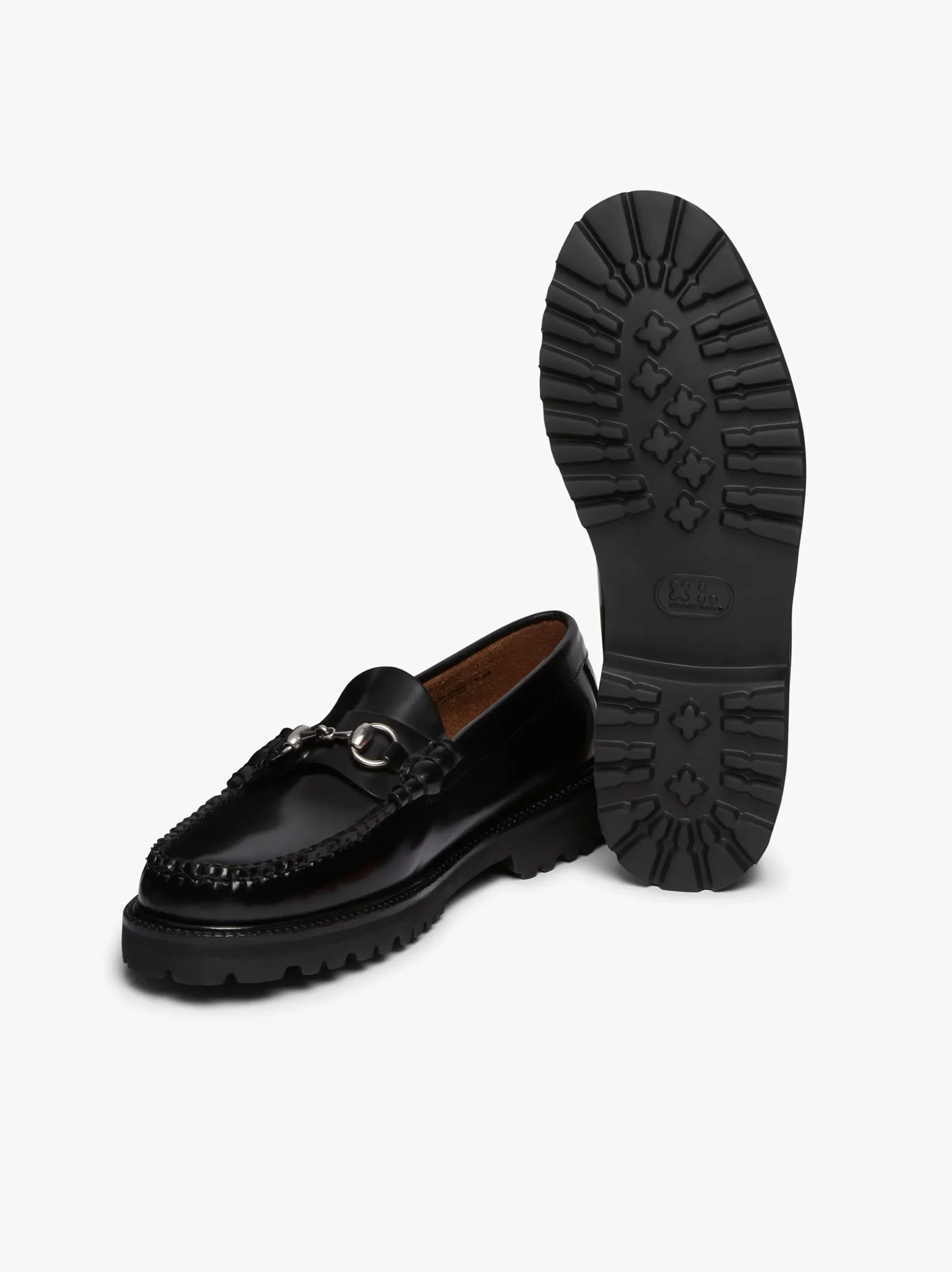 G.H.BASS Weejuns 90s Lincoln Horsebit Loafers Black Leather