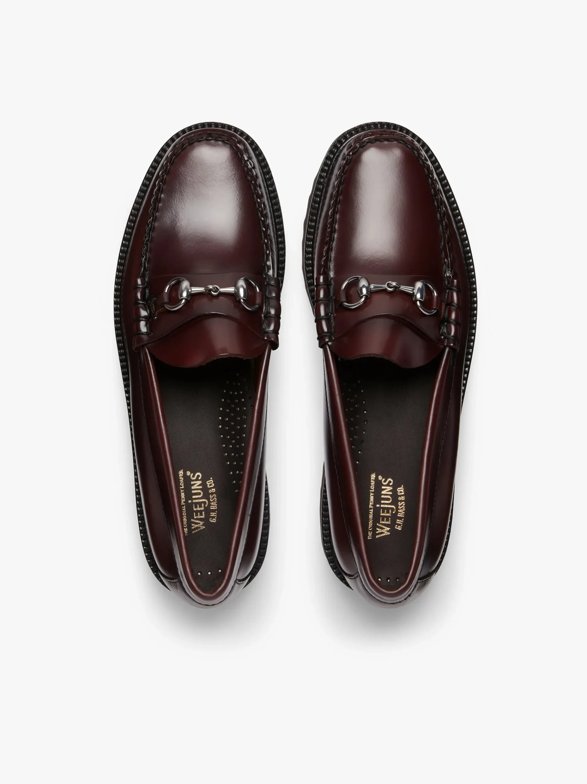 G.H.BASS Weejuns 90s Lincoln Horsebit Loafers Leather Wine