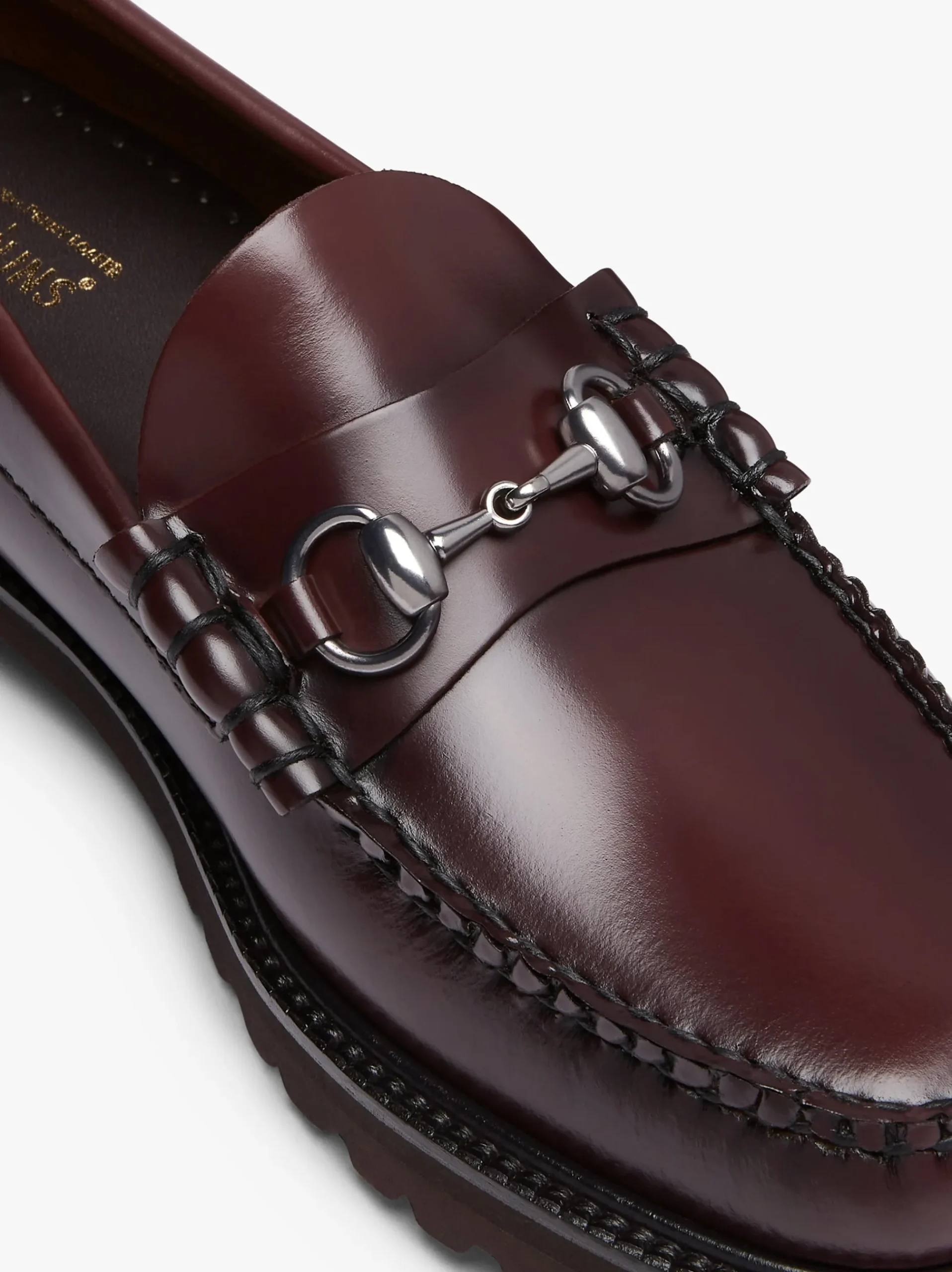 G.H.BASS Weejuns 90s Lincoln Horsebit Loafers Leather Wine