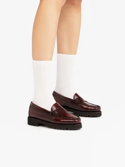 Clearance G.H.BASS Weejuns 90s Penny Loafers Leather Wine
