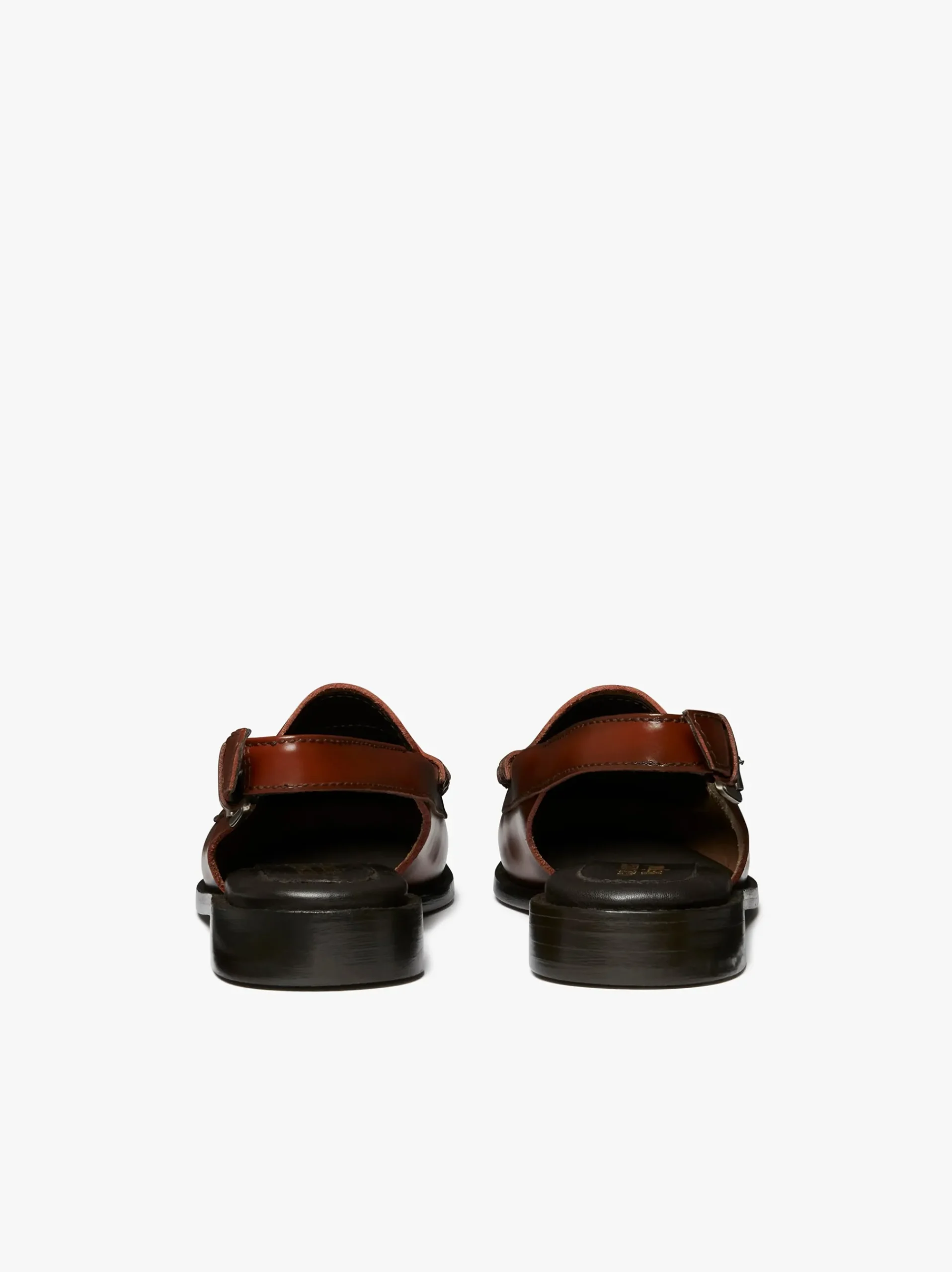 G.H.BASS Weejuns Slingback Penny Loafers Leather Cognac