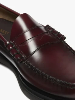 G.H.BASS Weejuns Step Larson Penny Loafers Leather Wine