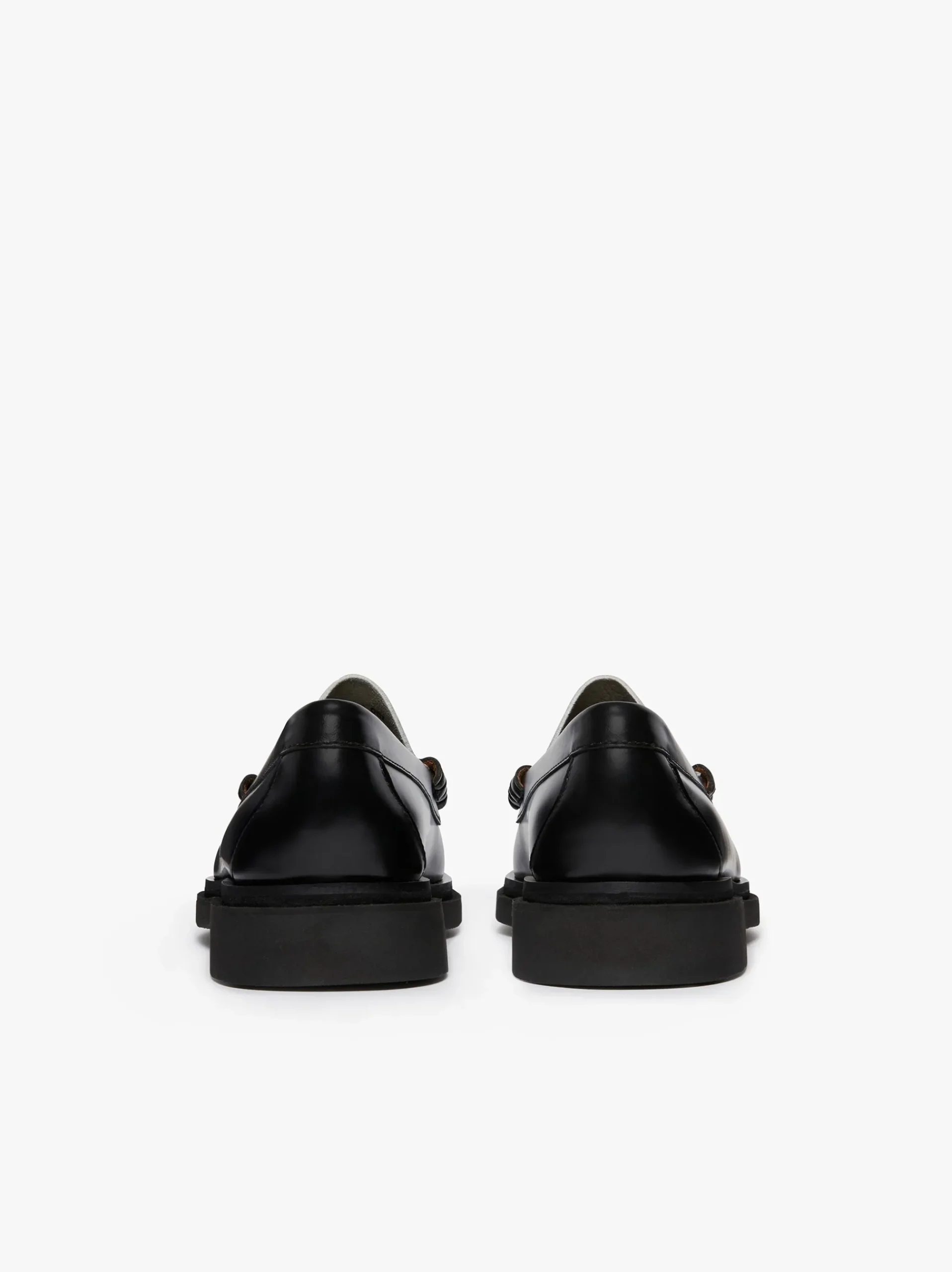 Outlet G.H.BASS Weejuns Step Larson Penny Loafers Black & White Leather