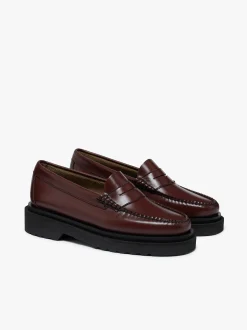 Online G.H.BASS Weejuns Step Penny Loafers Leather Wine