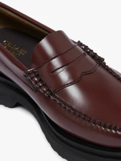 Online G.H.BASS Weejuns Step Penny Loafers Leather Wine