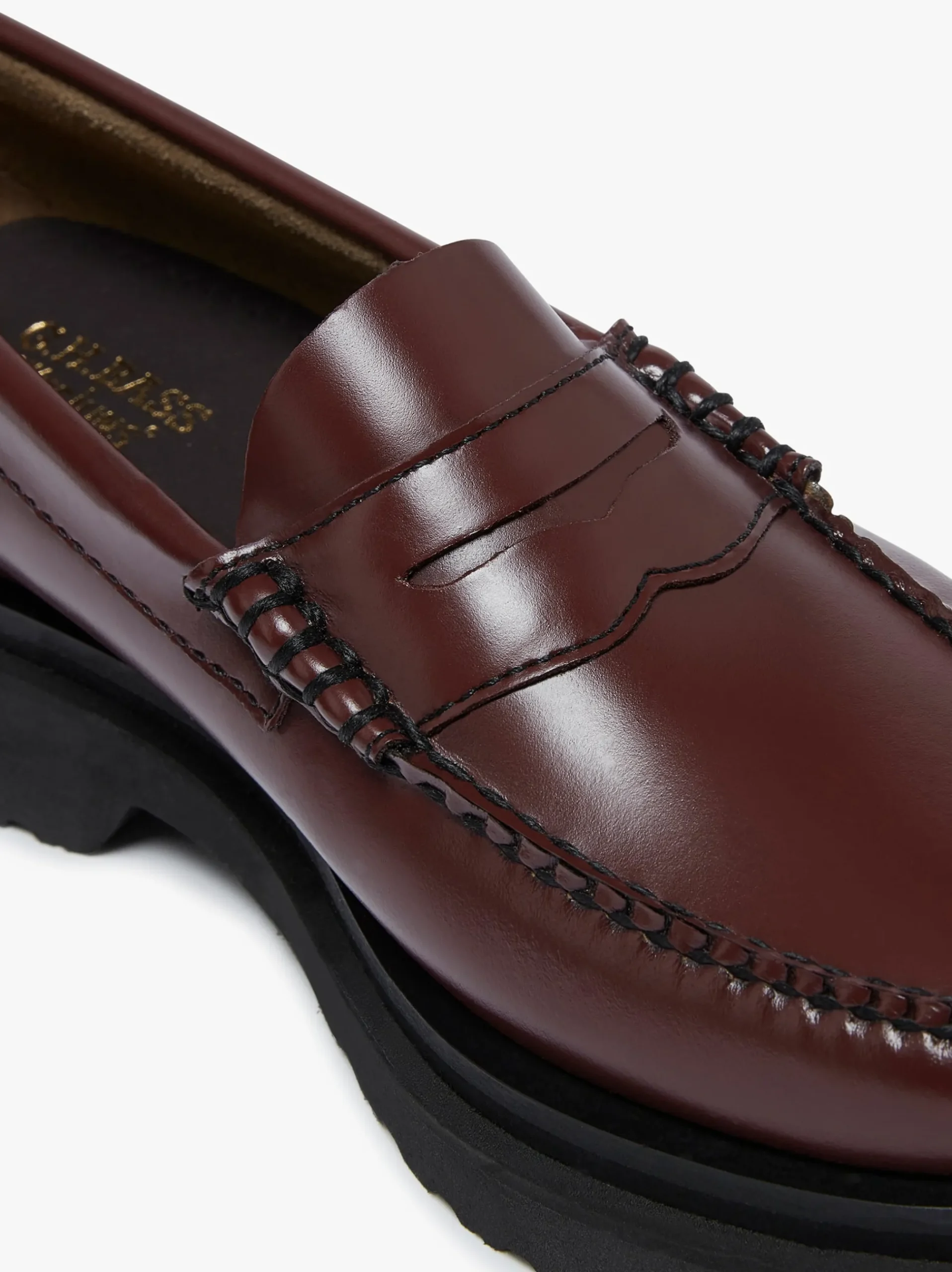 Online G.H.BASS Weejuns Step Penny Loafers Leather Wine