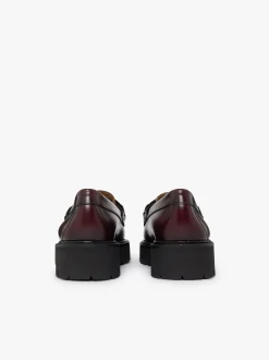 Outlet G.H.BASS Weejuns Super Lug Lianna Super Bit Loafers Leather Wine
