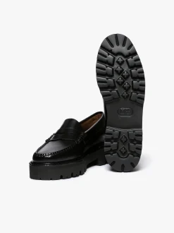 Online G.H.BASS Weejuns Super Lug Penny Loafers Leather Black