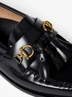 Discount G.H.BASS Weejuns Tetra Tassel Loafers Leather Black