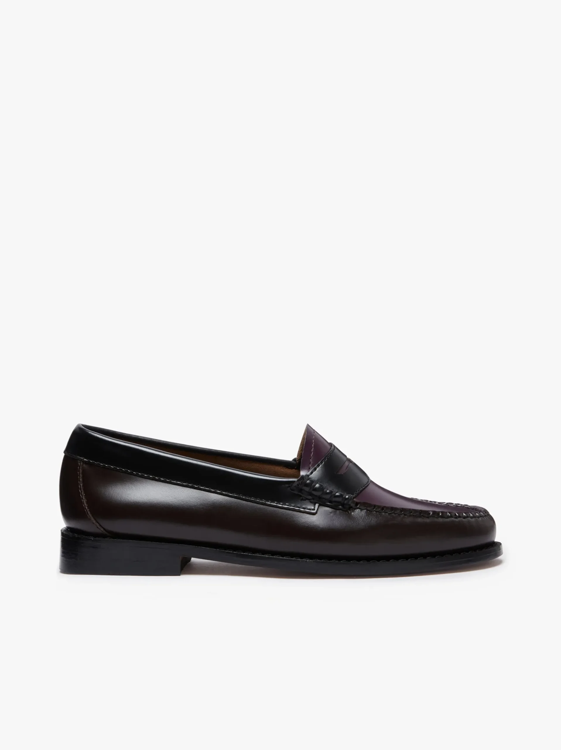 Online G.H.BASS Weejuns Tricolour Penny Loafers Dark Brown, Black & Plum Leather