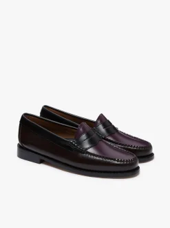 Online G.H.BASS Weejuns Tricolour Penny Loafers Dark Brown, Black & Plum Leather
