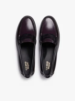 Online G.H.BASS Weejuns Tricolour Penny Loafers Dark Brown, Black & Plum Leather