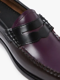 Online G.H.BASS Weejuns Tricolour Penny Loafers Dark Brown, Black & Plum Leather