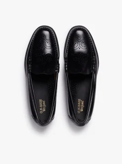 Best G.H.BASS Weejuns Venetian Brogue Loafers Leather Black