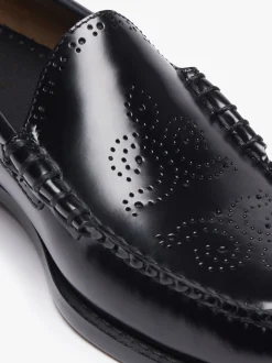 Best G.H.BASS Weejuns Venetian Brogue Loafers Leather Black