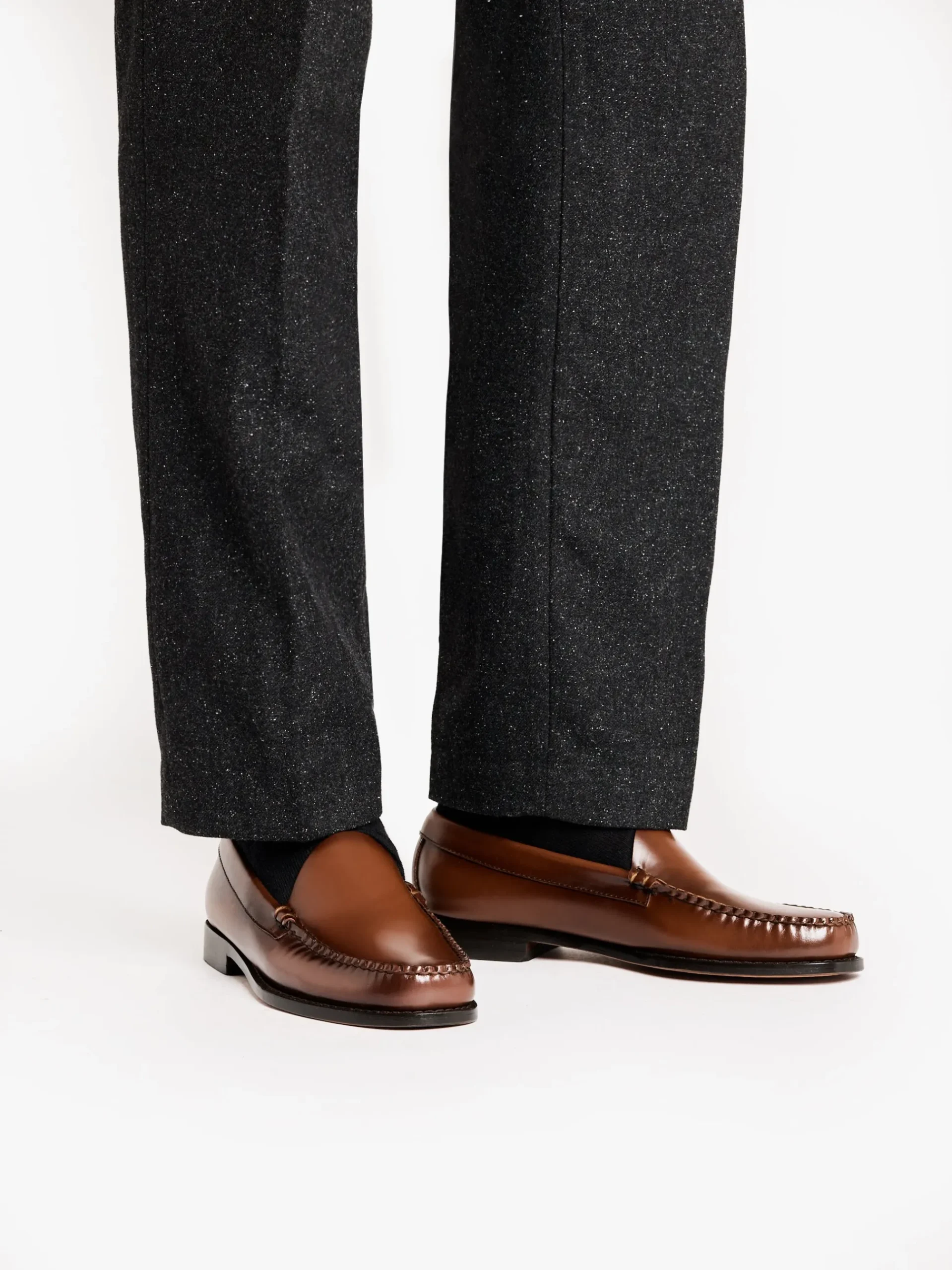 Online G.H.BASS Weejuns Venetian Loafers Whiskey Brown Leather Mid brown