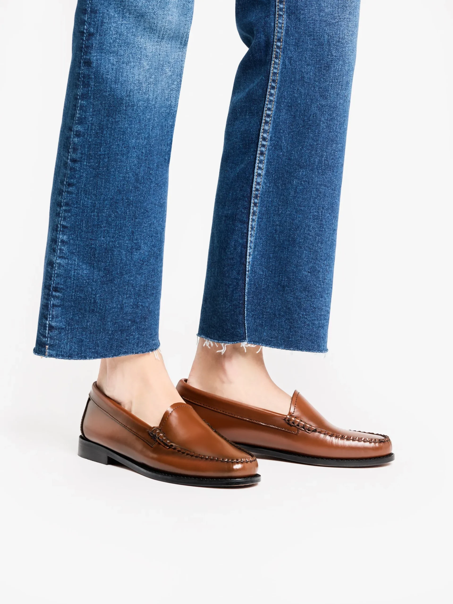 New G.H.BASS Weejuns Venetian Loafers Cognac Leather