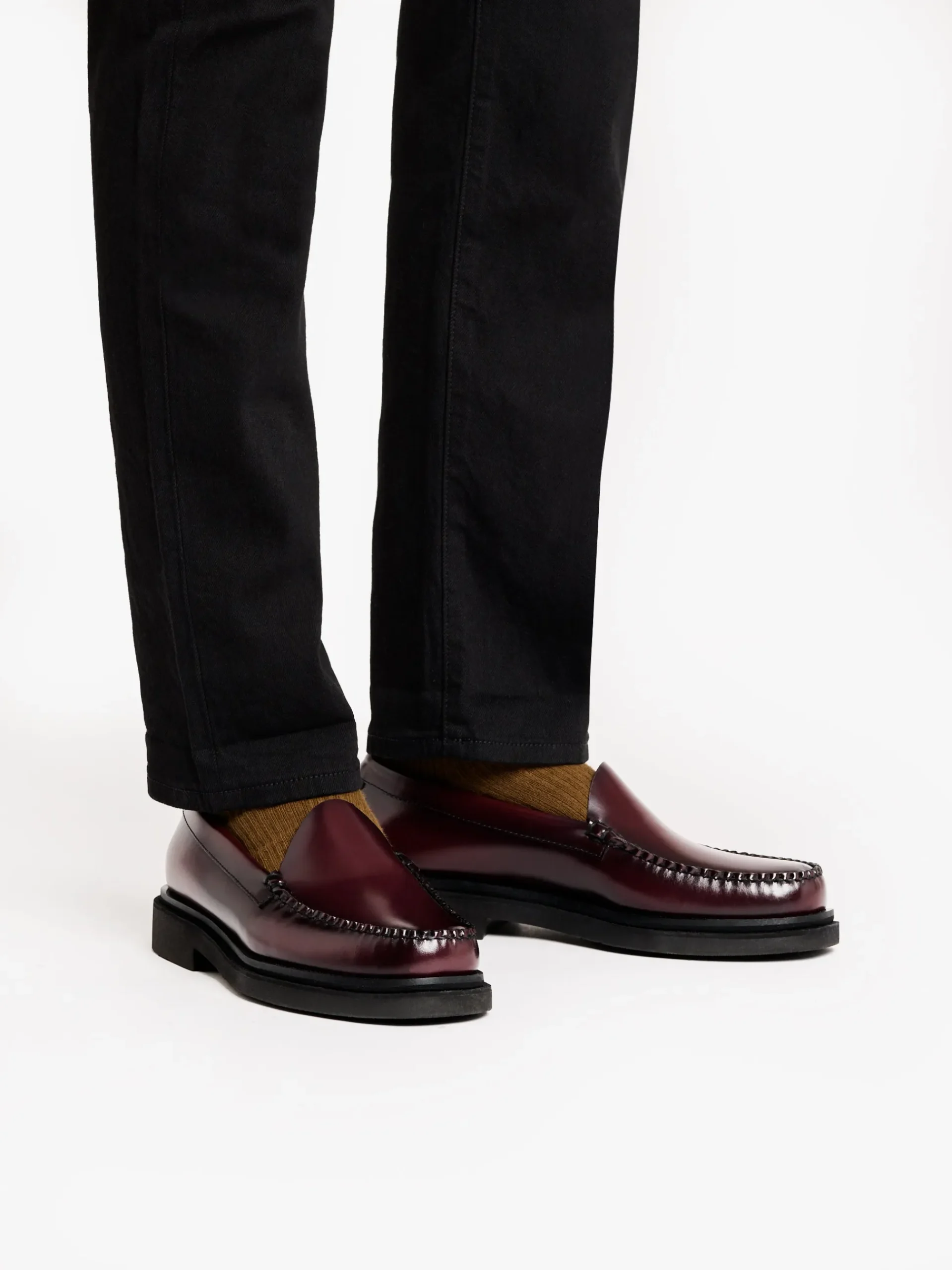 Online G.H.BASS Weejuns Venetian Step Loafers leather Wine