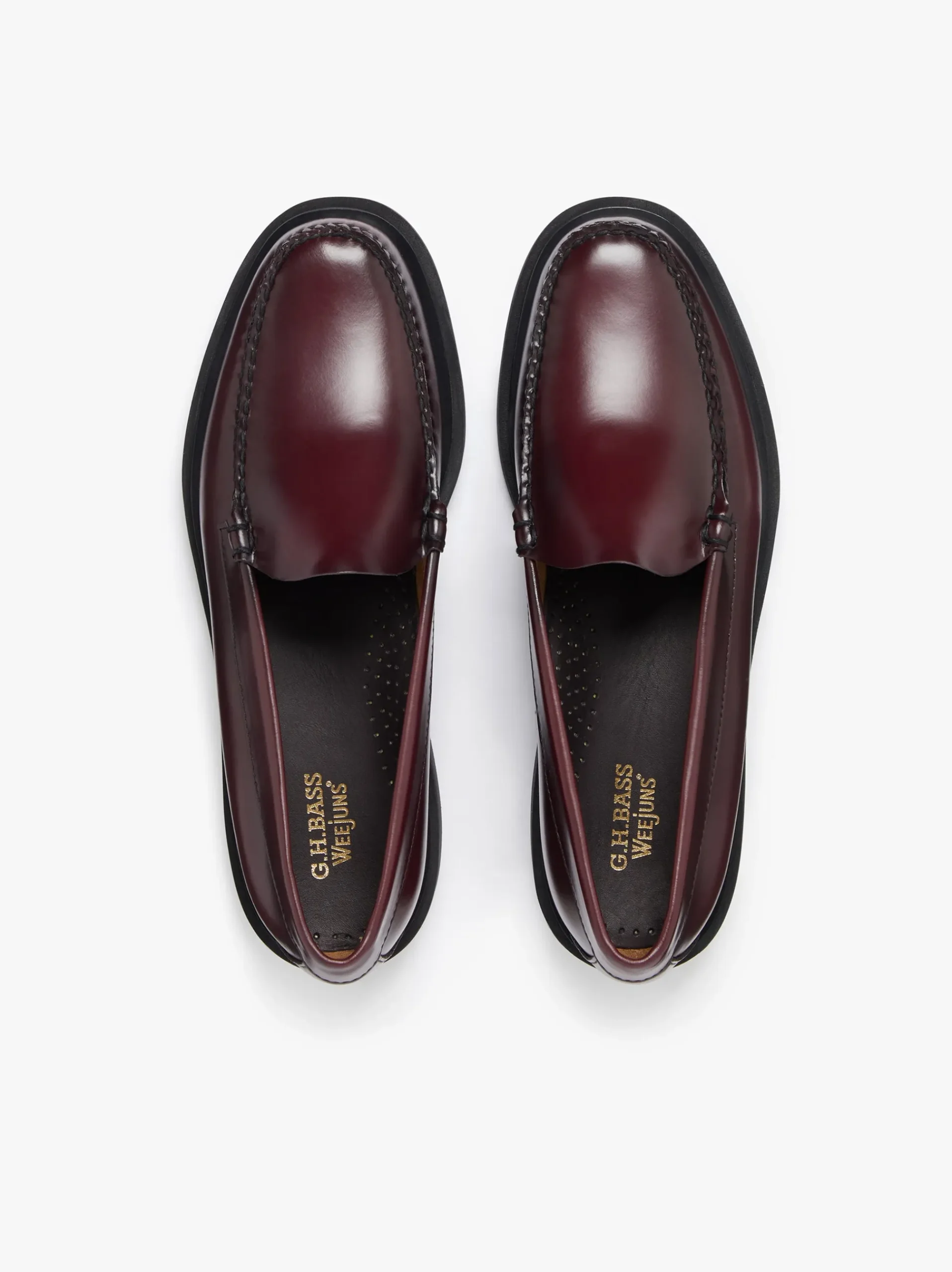 Online G.H.BASS Weejuns Venetian Step Loafers leather Wine