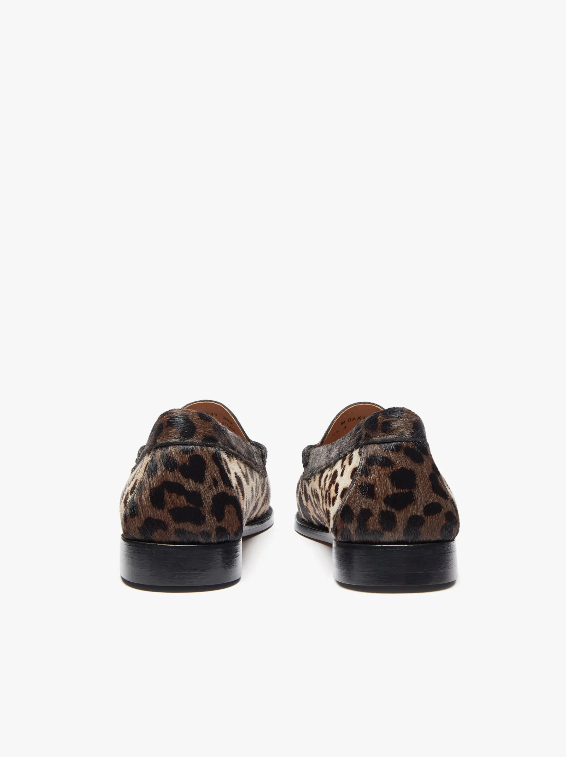 Outlet G.H.BASS Whitney Leopard Penny Loafers Dark Tan Leather with Leopard Print